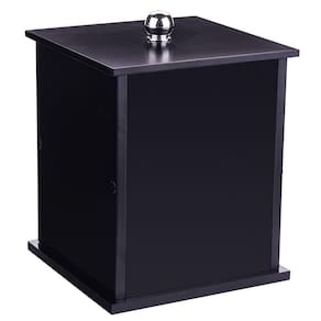 Lixeira Quadrada Preta Para Banheiro 26cm Capacidade 6,2l