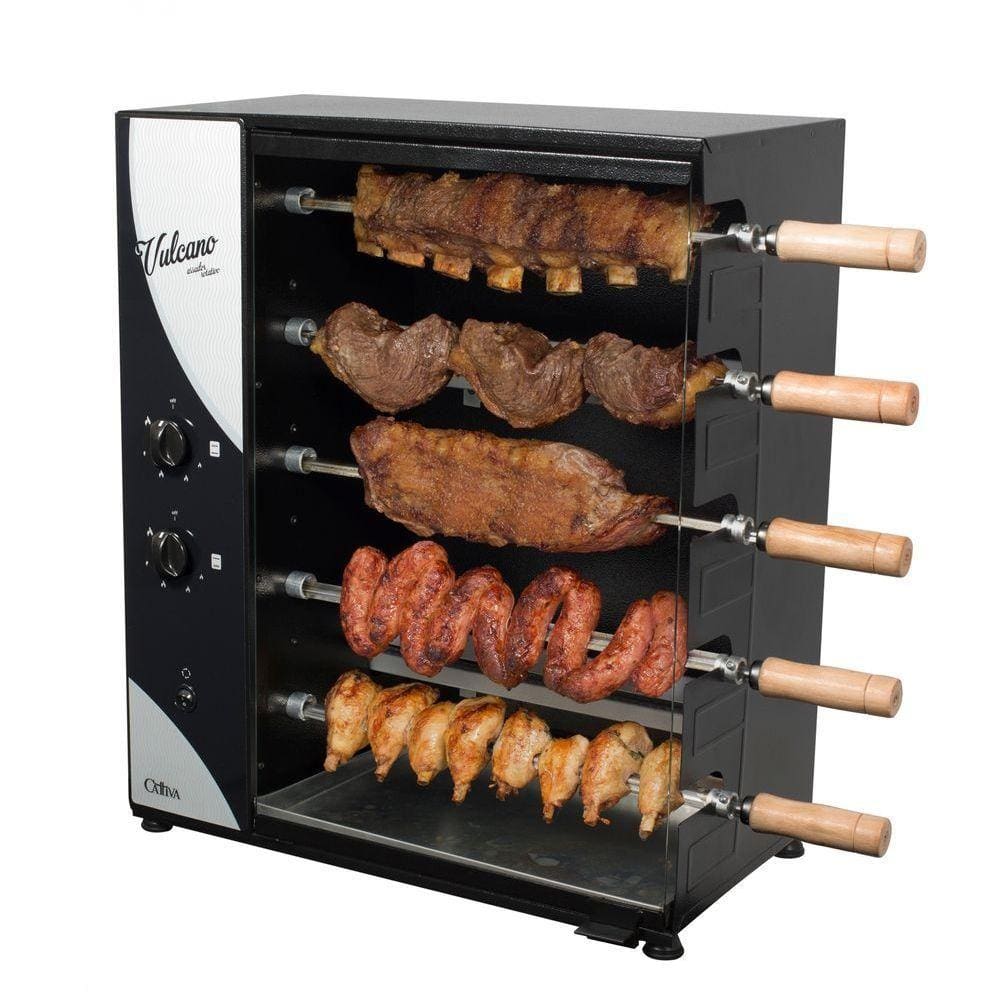 Espeto Churrasco 85cm Simples Aço Inox Carne Churrasqueira