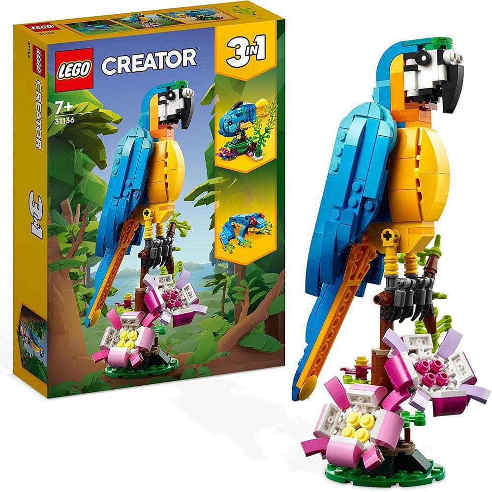 Lego Creator 3em1 31136 Papagaio Exótico