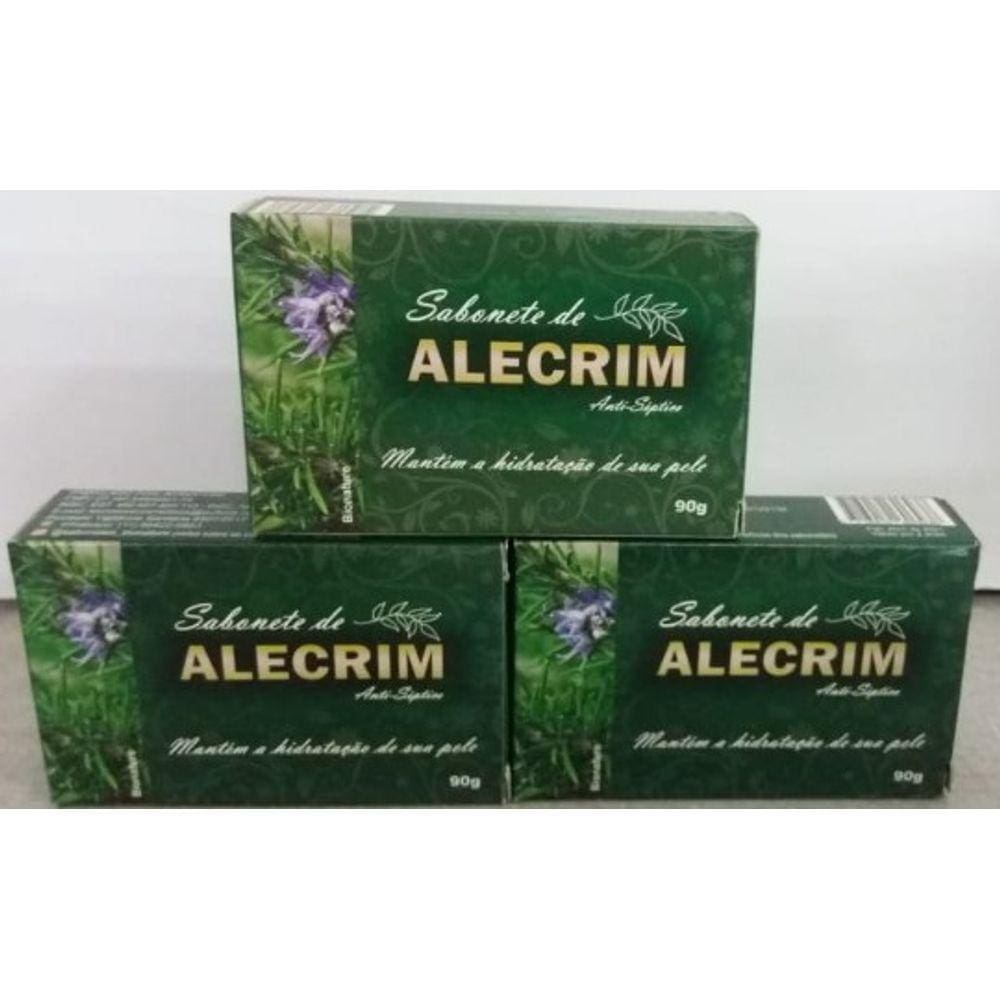 Kit C/3 Sabonetes Bionature Alecrim 90 Gramas Cada