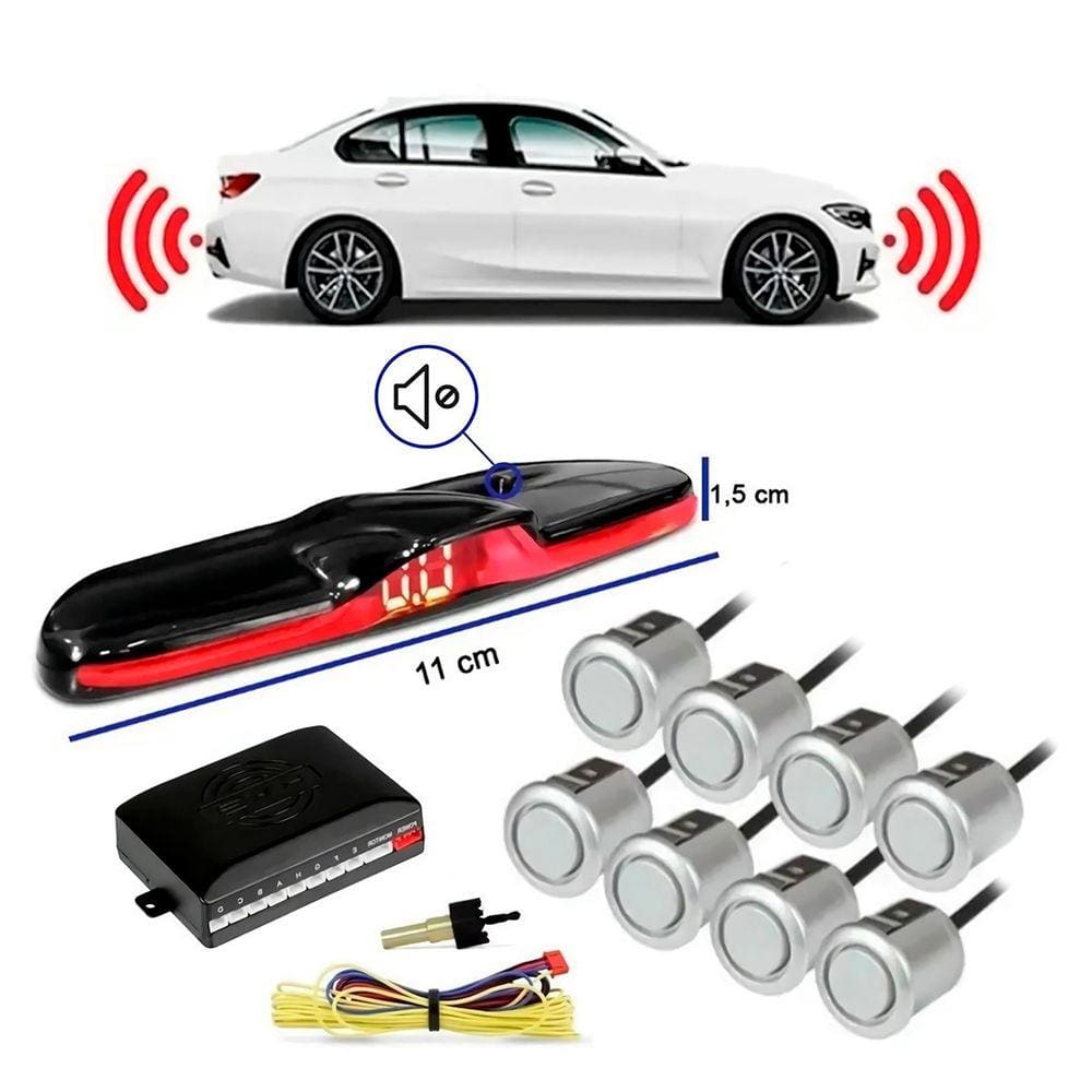Sensor Estacionamento 8 pontos Dianteiro Traseiro 18mm KX3