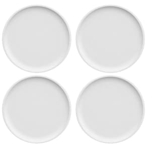 Kit 4 Pratos de Sobremesa Porcelana Branca Redondos 18,5cm Bold Germer Hotel Bar Restaurante