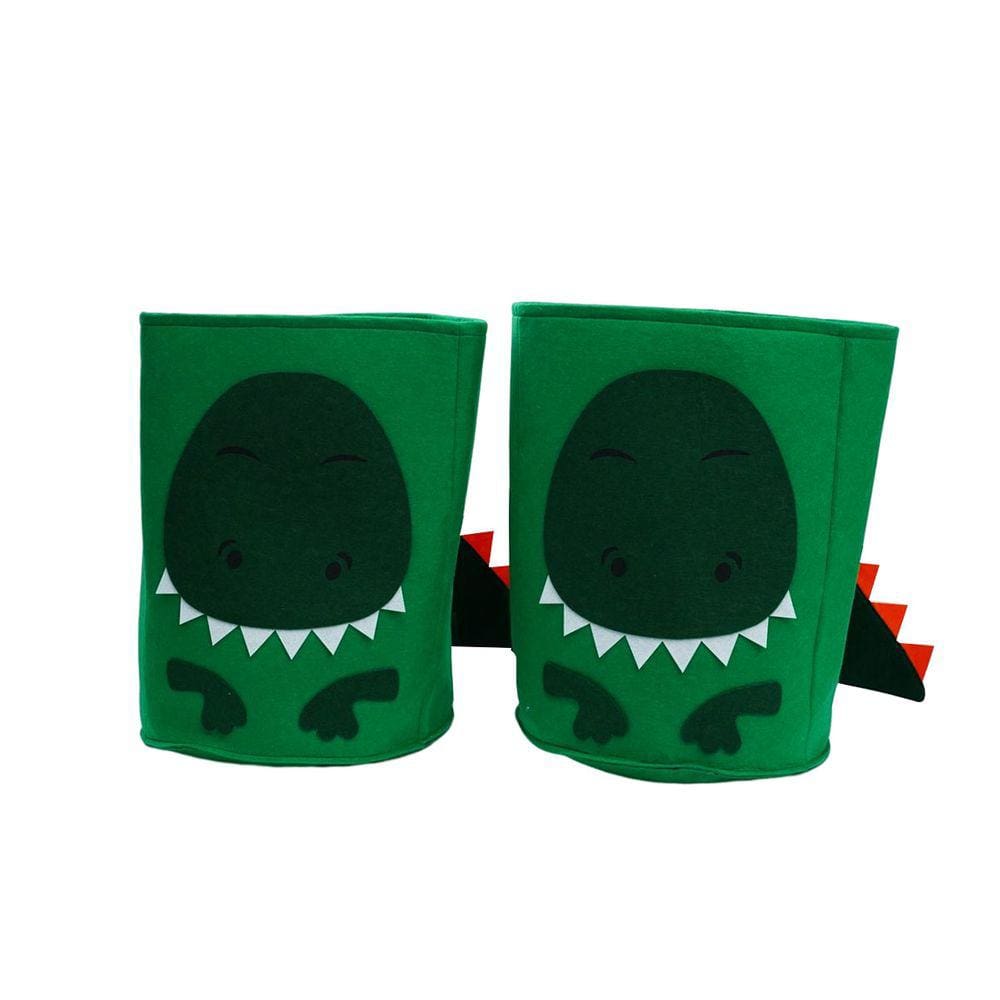 Kit 2 cestos organizadores infantis roupas e brinquedos dinossauro - Oikos