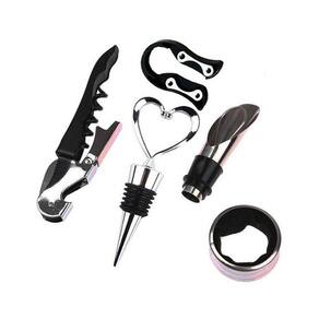 Kit Acessórios para Bar Vinho 5 Peças Bico Aerador Saca Rolha Top Chef