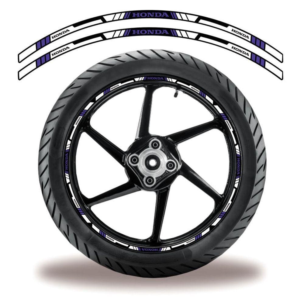 Adesivo Refletivo Friso Roda Moto Honda Azul Azul 1