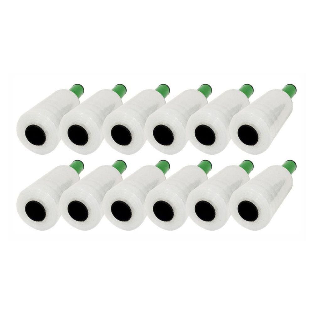 100x Rolo Filme Plástico Stretch 10cm x 120m Com Cabo Aplicador Giratório