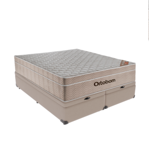 Airtech Colchão Ortobom Queen com Baú Bege 158cm SpringPocket