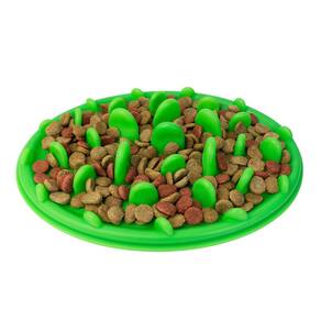 Comedouro lento silicone NYPets Oval Pequeno Verde