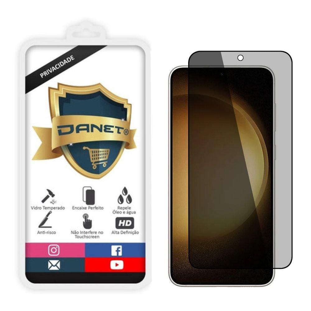 Película De Vidro Privacidade Para Galaxy S23 Normal 6.1 3d