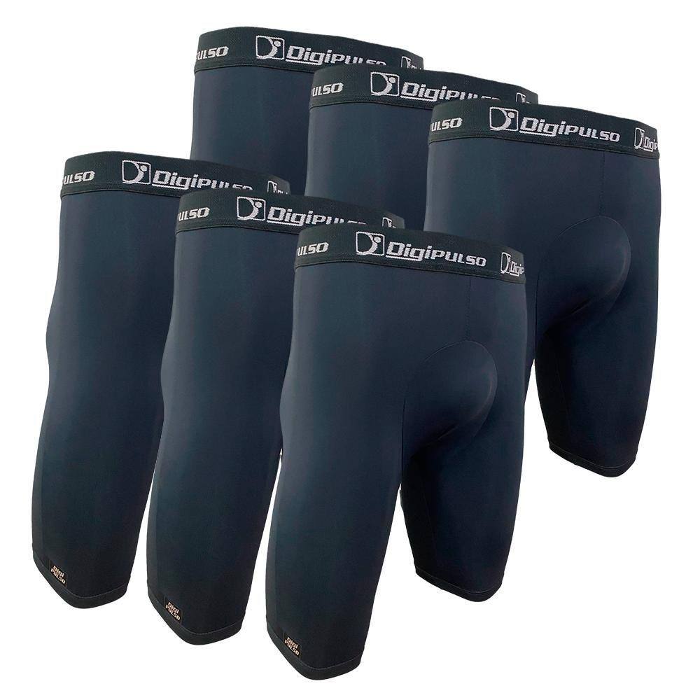 Kit 6 Bermuda Masculina Térmica Acolchoada Proteção Lesão