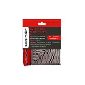 Kit 2 Panos Multiuso 2 Em 1 Esfrega Seca Microfibra 29X29Cm