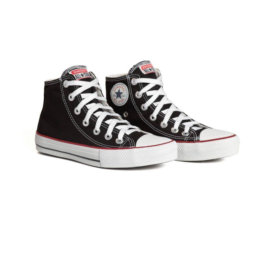 Tênis All Star Chuck Taylor Cano Alto Glitter Preto Feminino