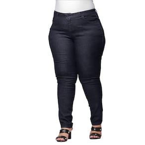 Calça Jeans Basica Feminina Cigarrete Elastano Amaciado Plus Size Shyros