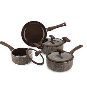 Jogo de Panelas Hercules Revestimento Ceramico Indução 4 Peças Antiaderente Marrom