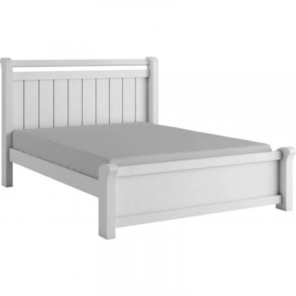 Cama Casal Queen 1,60m MDF reforçada - Zara -Branco - Bianchi Móveis