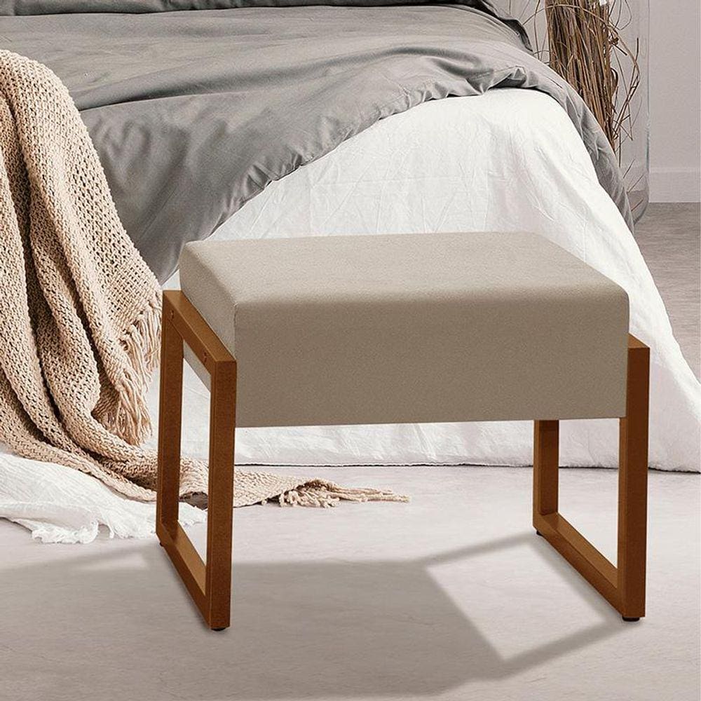 Banqueta Calçadeira Decorativa Cancun com Pés de Aço