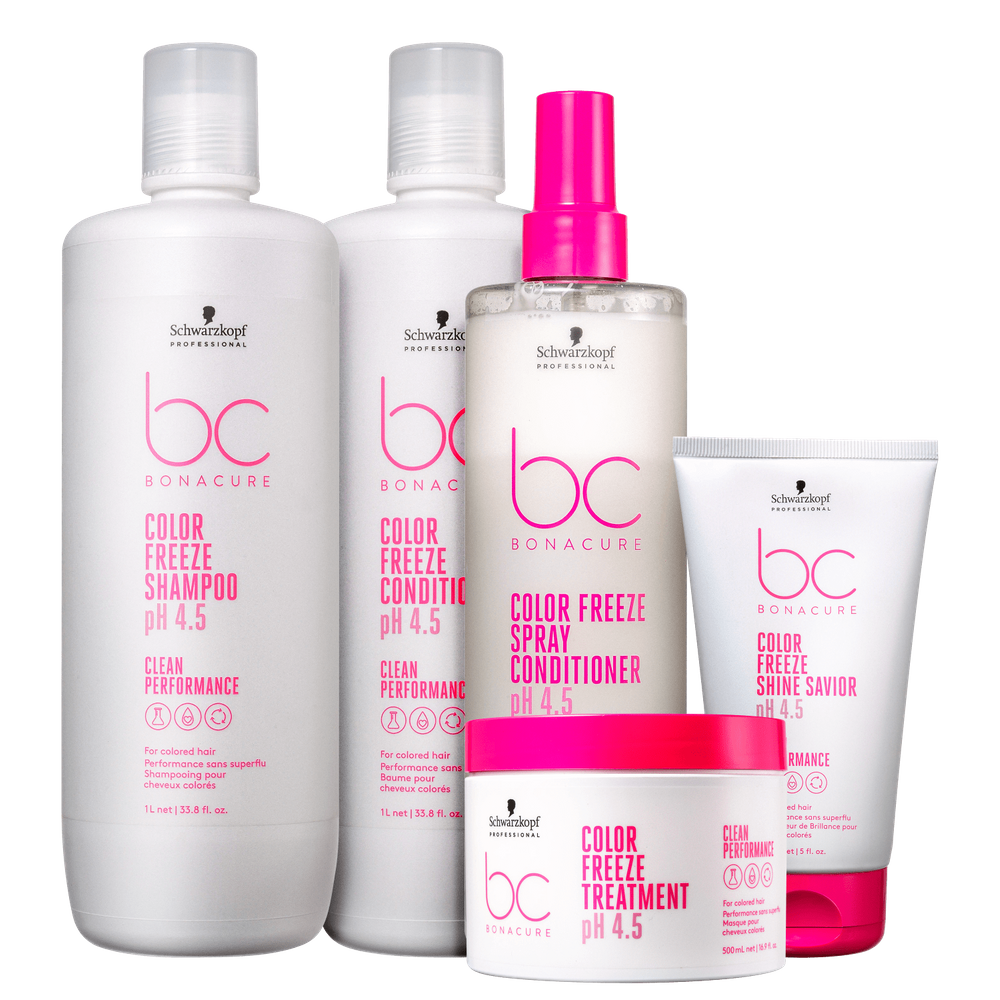 Kit Schwarzkopf Professional BC Bonacure Clean Performance Color Freeze Profissional (5 Produtos)