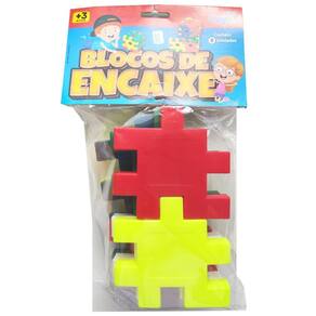 8 Blocos De Encaixe Brinquedo Infantil Educativo Crie Monte