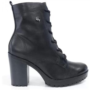 Bota Coturno Feminino Casual Salto Alto Bloco Via Marte 23-1610