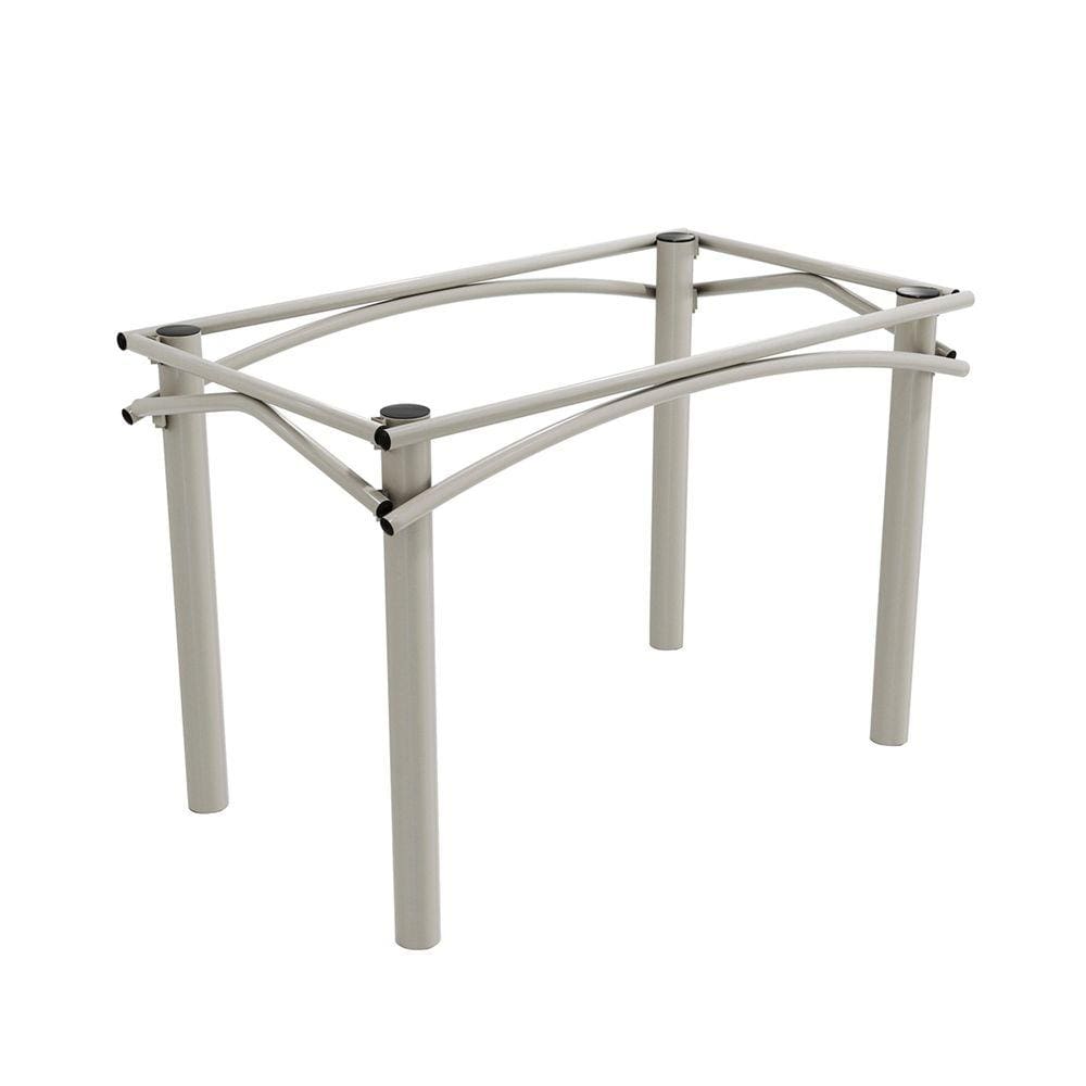 Base Retangular Para Mesa De Jantar Crome Elba Metal 1.10M