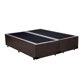 Base Box Casal Bipartido Homequeen Corino Marrom 40x138x188