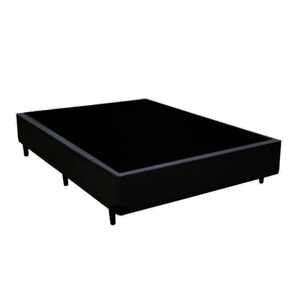Base Box Blindado Casal Homequeen Sintético Preto 40x138x188