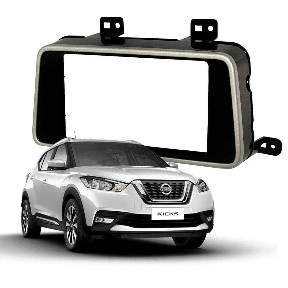 Moldura 2 Din Painel Nissan Kicks 2016 à 2021 Fiamon