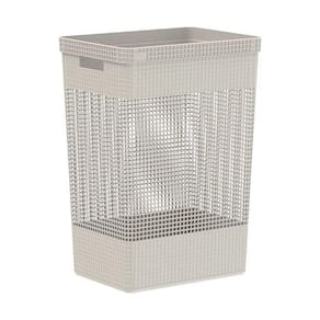 Cesto De Roupa Grid Bege 49 L Com Tampa 38 X 28 X 55,2 Cm