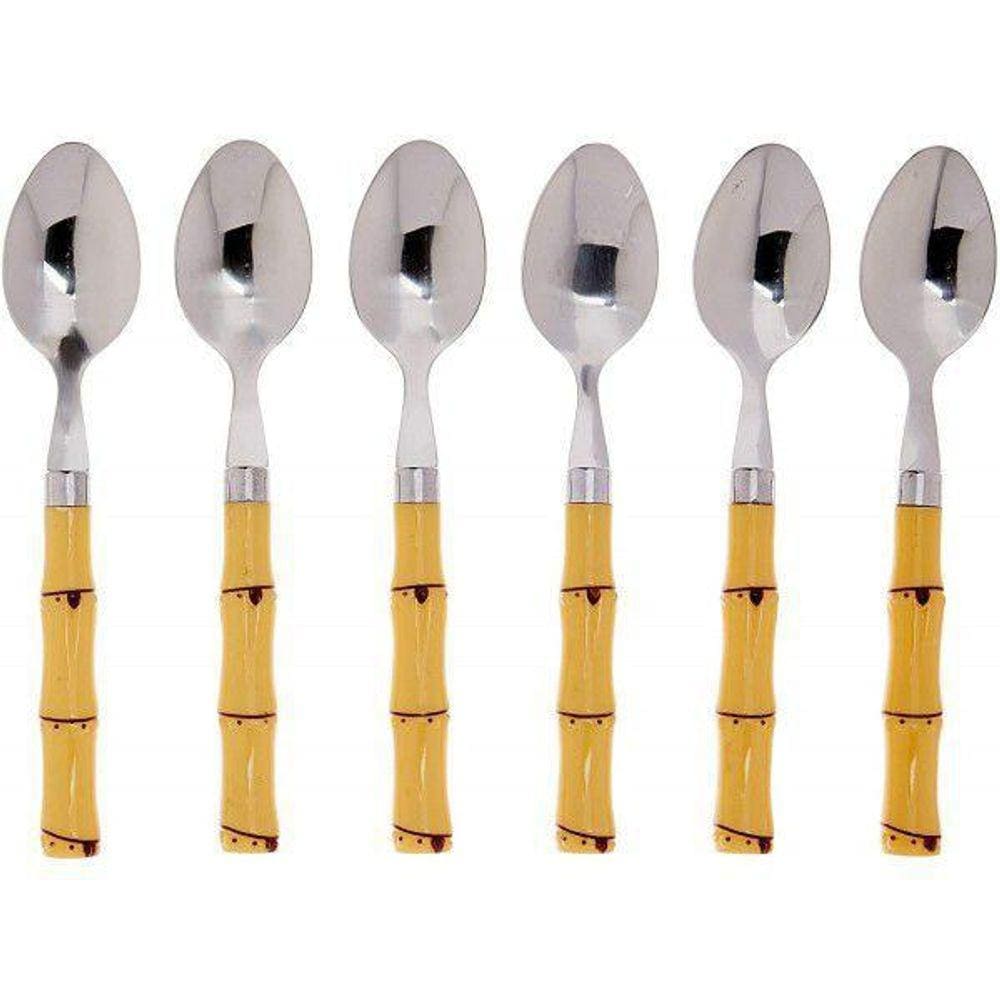 Colher De Café De Bambu Linha Asper Com 6 Atj05Cf