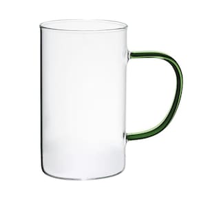 Caneca Vidro Boro Com Alça Verde 300 Ml Mimo Style Tc22133