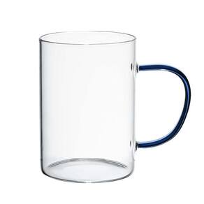 Caneca Vidro Boro Com Alça Azul 200 Ml Mimo Style Tc22128