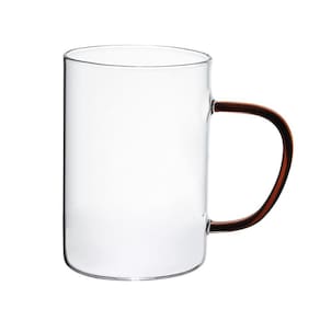 Caneca Vidro Boro Com Alça Âmbar 200 Ml Mimo Style Tc22130