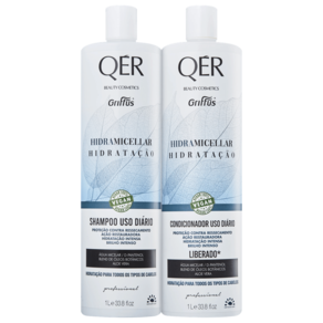 Kit Griffus QÉR Beauty Cosmetics Hidramicellar - Shampoo 1L + Condicionador 1L