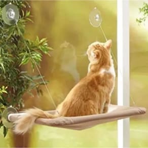 Cama Suspensa Para Gatos Com Ventosas - Fluffie