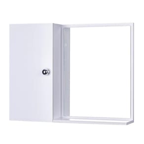 Armário Para Banheiro Com Espelho cor Branco Com Porta Que Fecha Suave