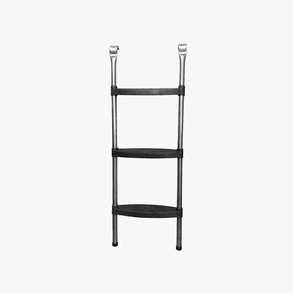 Escada Plataforma de 96cm PVC colorido c/03 Degraus Henri Trampolim p/Camas Elásticas 3,05/3,66/4,27m Preta