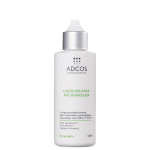 Adcos Acne Solution FPS 30 - Loção Secativa Incolor para Acne 50ml