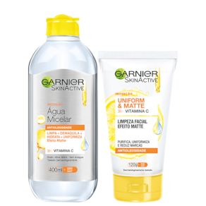 Kit Garnier SkinActive Uniform & Matte Vitamina C 2 Produtos