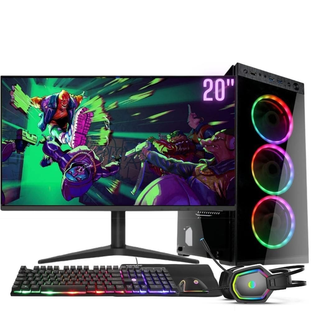 Pc Gamer Amd A4 6300, Monitor 21 , Com Jogos Gratis.