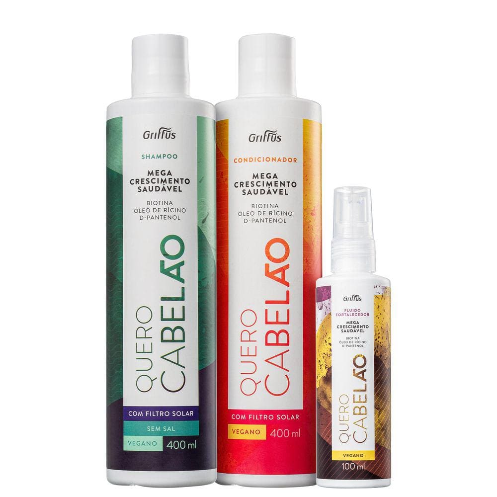 Kit Griffus Quero Cabelão Fortify (3 Produtos)
