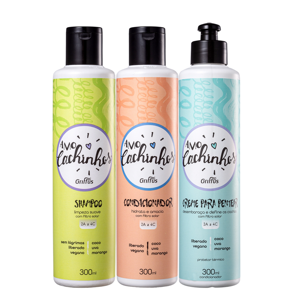 Kit Griffus Amo Cachinhos Trio (3 Produtos)