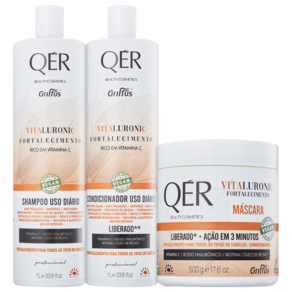 Kit Griffus QÉR Beauty Cosmetics Vitaluronic Home Care Trio (3 Produtos)