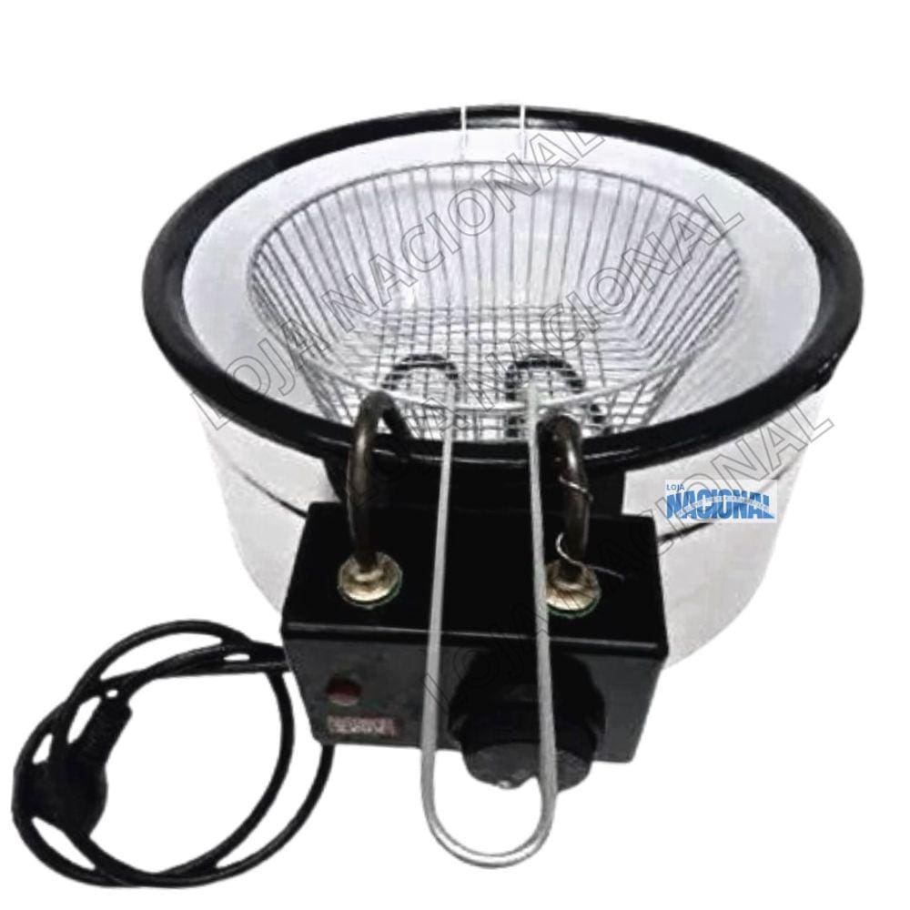 Fritadeira Industrial Elétrica Tacho 5L Esmaltado 127V Loja Nacional