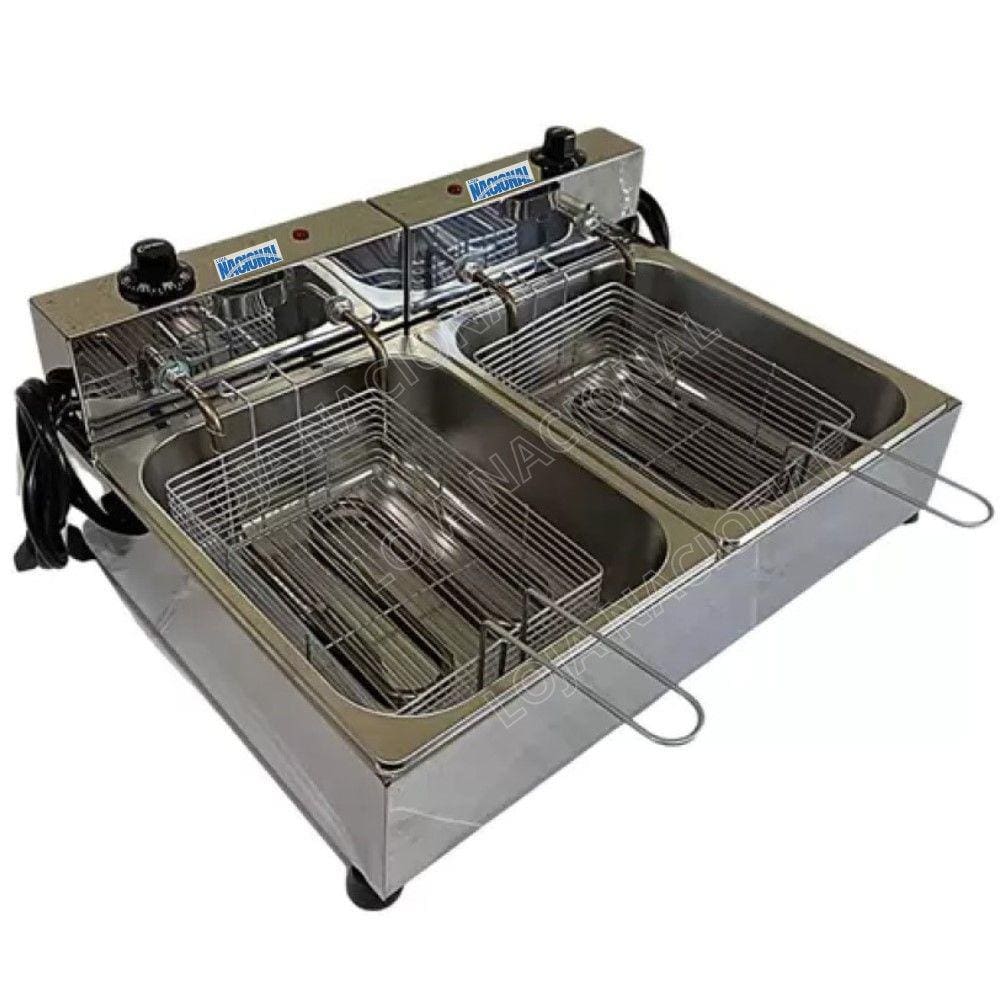Fritadeira Industrial Elétrica 2 Cubas 10 L 127V Loja Nacional