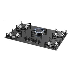 Cooktop Preto A Gás - 5 Queimadores - Bivolt - Fischer