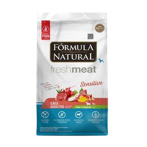 Ração Fórmula Natural Fresh Meat Sensitive Cães Adultos Mini e Pequenos Cordeiro 7 Kg