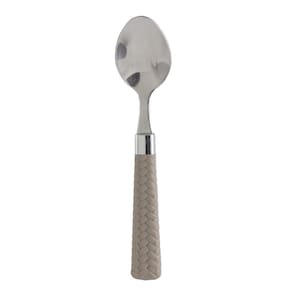 Jogo 6 Colheres Chá Rattan Prata 16 Cm - Mimo Style Atj06Ch