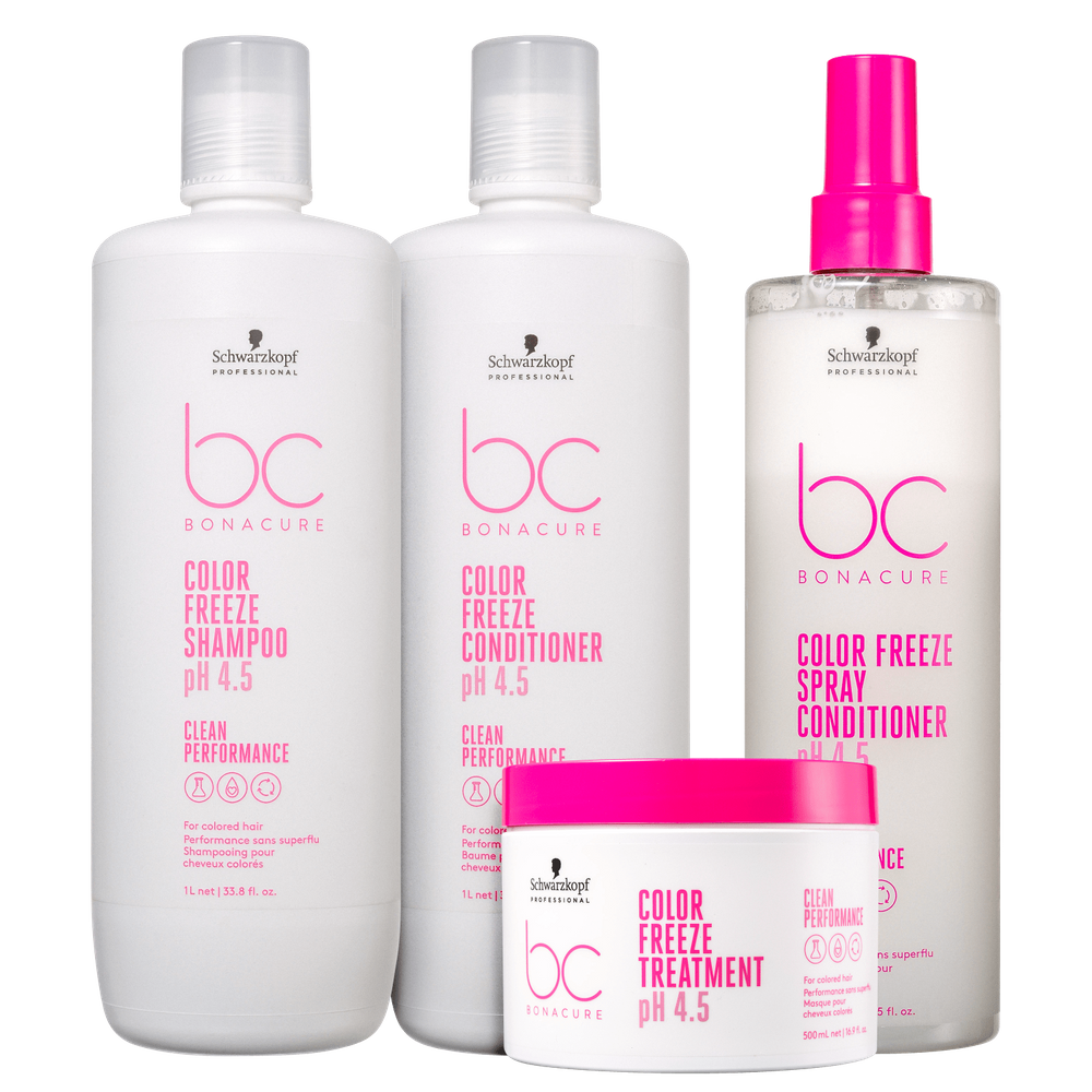 Kit Schwarzkopf Professional BC Bonacure Clean Performance Color Freeze Profissional (4 Produtos)