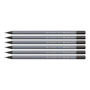 Kit 06 Lápis Preto Grafite SuperSoft Black Faber-Castell