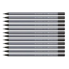 Kit 12 Lápis Preto Grafite SuperSoft Black - Faber-Castell
